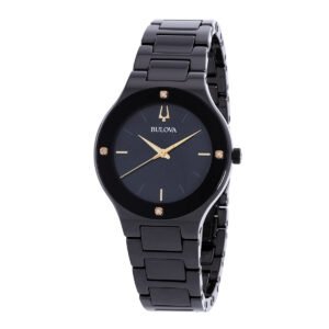 Bulova Millennia Quartz Black Mother of Pearl Dial Ladies Watch 98R293