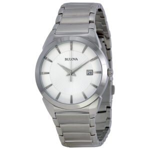 BULOVA Silver DIal Stainless Steel Men's Watch 96B015