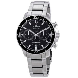 BULOVA Marine Star Chronograph Black Dial Men's Watch 96B272