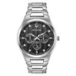 BULOVA Classic Quartz Black Dial Men's Watch 96D143