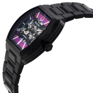 BULOVA Maquina Automatic Rainbow Semi-Skeleton Dial Men's Watch 98A320