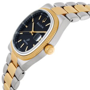 BULOVA Super Seville Quartz Black Dial Men's Watch 98B458