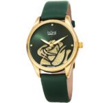 Diamond Accented Flower Quartz Green Dial Ladies Watch BUR189GN - luxury watch