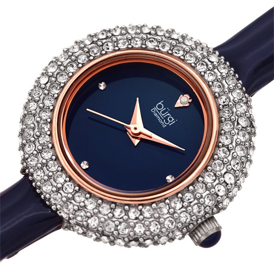 Quartz Diamond Blue Dial Ladies Watch BUR195BU - luxury watch