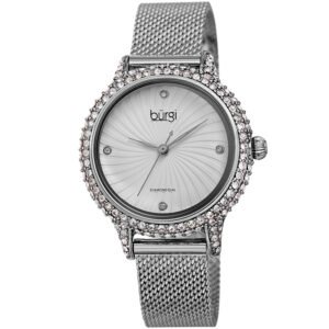 Quartz Diamond Silver Dial Ladies Watch BUR250SS - luxury watch