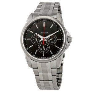 CITIZEN Quartz Black Dial Stainless Steel Men's Watch AG8340-58E