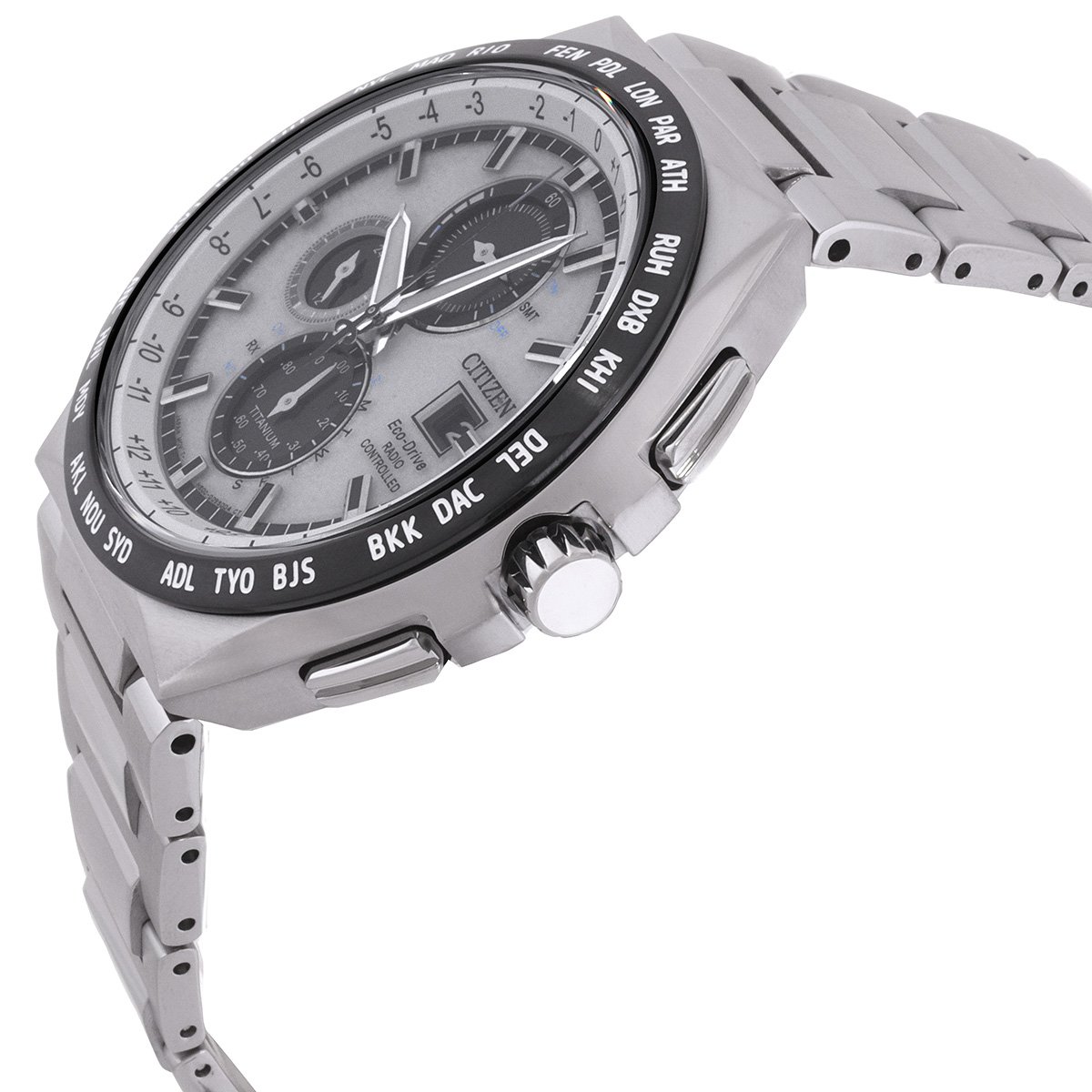 Radio-Controlled Perpetual World Time Silver Dial Men's Watch AT8238-84A - luxury watch
