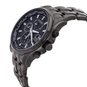 CITIZEN Perpetual Alarm Chronograph Quartz Black Dial Men's Watch AT9127-80E