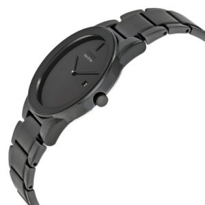 CITIZEN Axiom Eco Drive Black Dial Black Ion-plated Men's Watch AU1065-58E