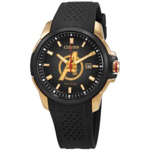 CITIZEN Eco-Drive Marvel Avengers Black Dial Men's Watch AW1155-03W
