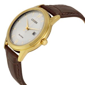 CITIZEN Men's Straps Eco-Drive Ivory White Dial Watch AW1232-04A