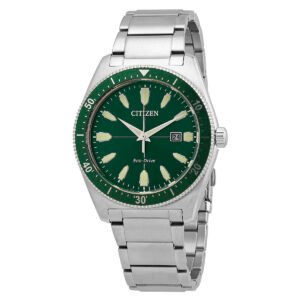CITIZEN Eco-Drive Green Dial Men's Watch AW1598-70X