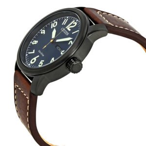 CITIZEN Chandler Eco-Drive Dark Blue Dial Brown Leather Men's Watch BM8478-01L