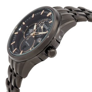 CITIZEN Calendrier Multifunction Black Dial Black-plated Men's Watch BU0057-54E