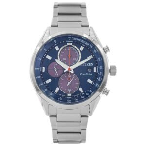 Classic 40mm Blue Dial Men's Solar Powered Quartz Eco-Drive Watch CA0459-79L
