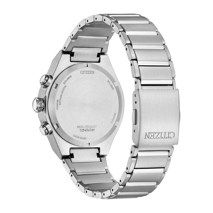 CITIZEN Zenshin Senkei Chronograph Silver Dial Watch CA4690-51A - Image 2