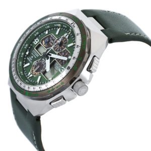 CITIZEN Promaster Skyhawk A-T Chronograph Green Dial Men's Watch JY8147-01X