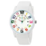 Crayo Festival White Dial White Silicone Unisex Watch CR2001