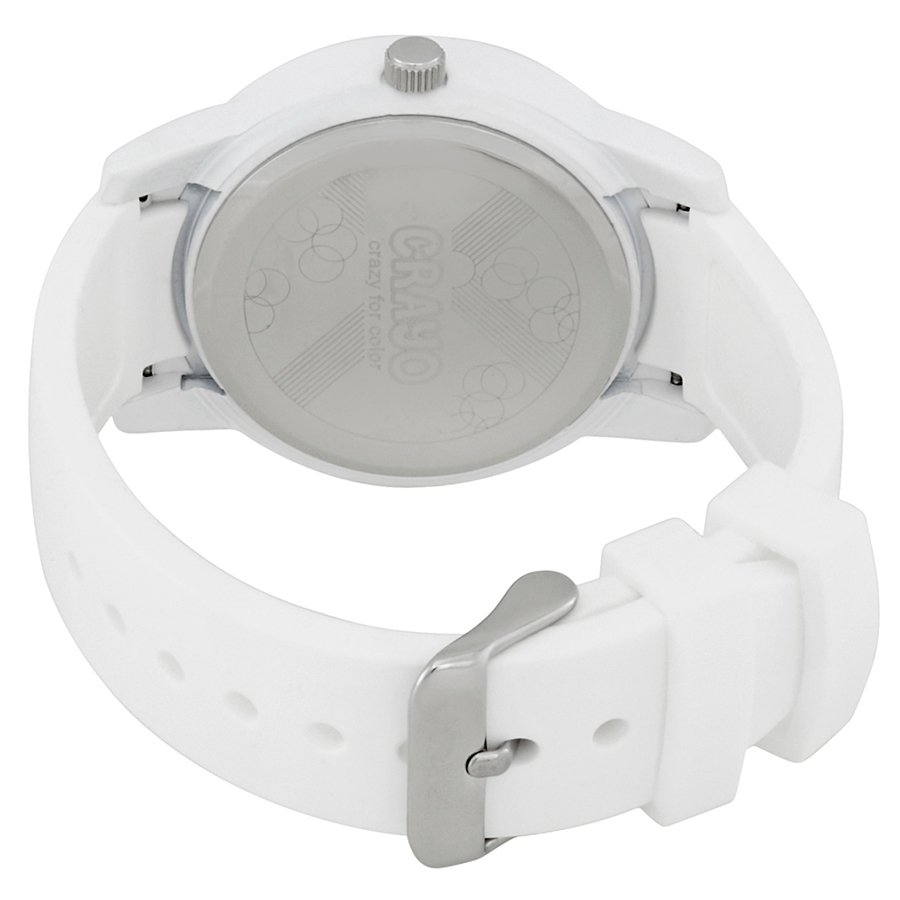 Crayo Festival White Dial White Silicone Unisex Watch CR2001 - Image 3