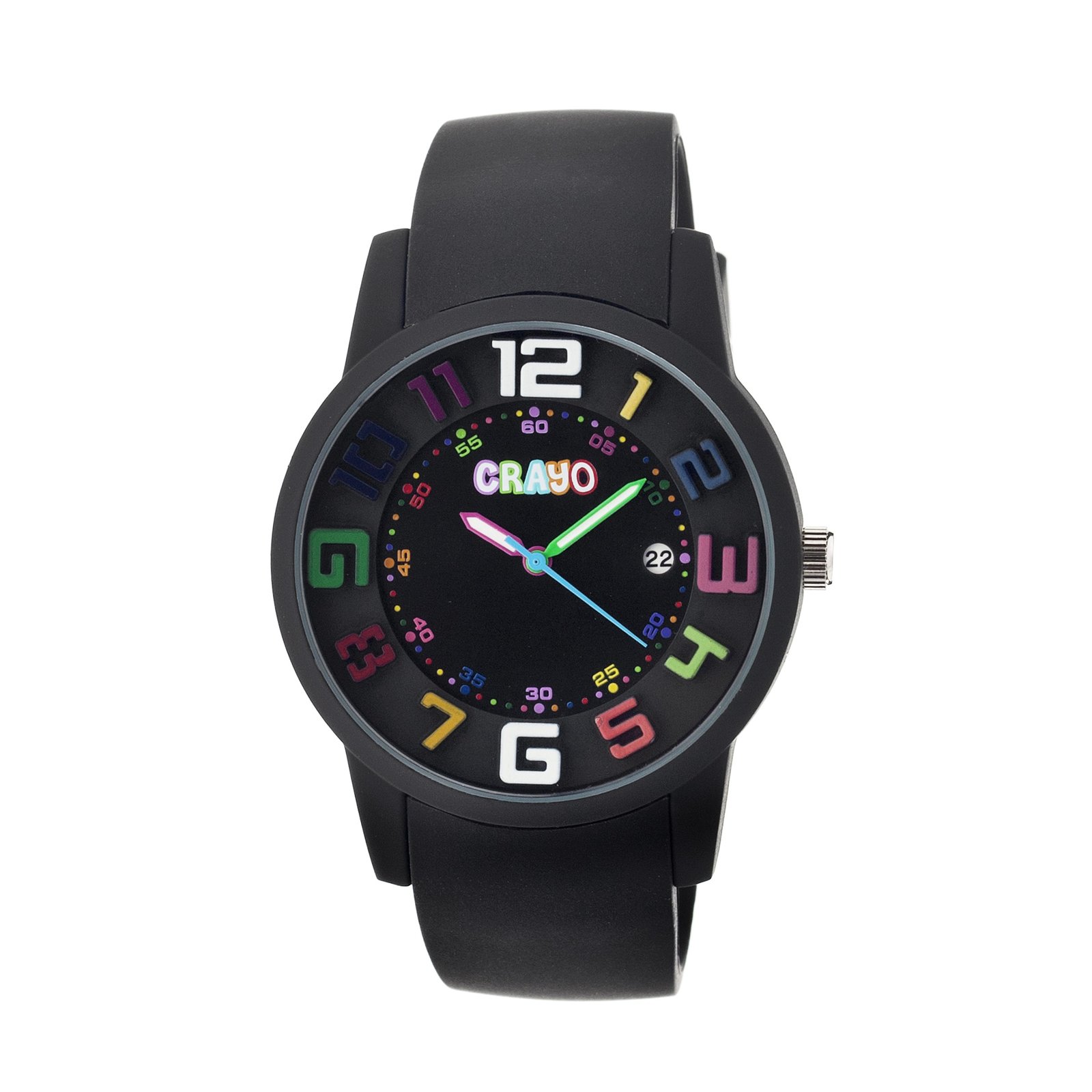 Crayo Festival Black Dial Black Silicone Unisex Watch CR2006 - Image 3