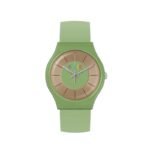 Crayo Trinity Rose Dial Green Leatherette Watch CRACR4403