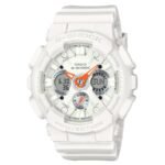 Casio G-Shock World Time Quartz Analog-Digital White Dial Ladies Watch GMA-S120SA-7A1DR
