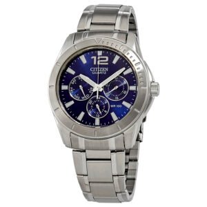 Citizen Quartz Blue Dial Stainless Steel Men's Watch AG8300-52L