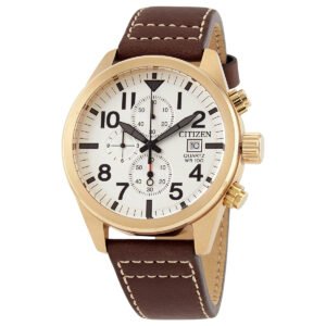 Citizen Chronograph Quartz Beige Dial Ladies Watch AN3623-02A