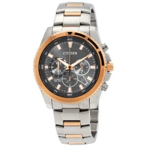 Citizen Chronograph Quartz Grey Dial Two-Tone Men's Watch AN8204-59H