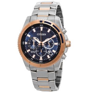 Citizen Chronograph Quartz Blue Dial Two-Tone Men's Watch AN8206-53L