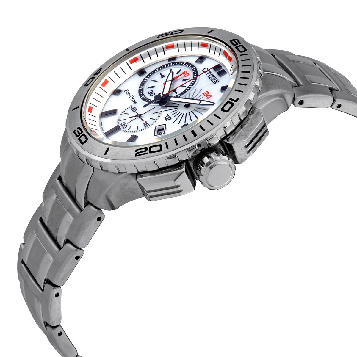 Citizen Eco-Drive White Dial Stainless Steel Men's Watch AT0960-52A - Image 2