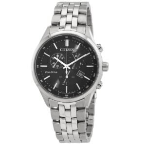 Citizen Eco-Drive Chronograph Black Dial Men's Watch AT2140-55E