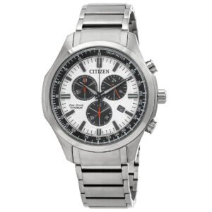 Citizen Chronograph GMT Eco-Drive White Dial Men's Watch AT2530-85A