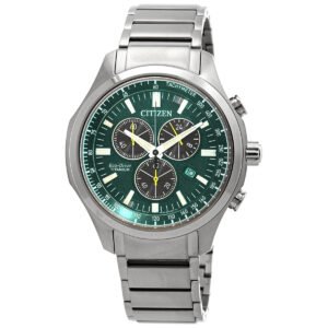Citizen Chronograph GMT Eco-Drive Green Dial Men's Watch AT2530-85X