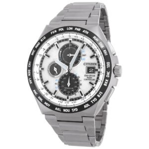 Citizen Radio-Controlled Perpetual World Time Silver Dial Men's Watch AT8238-84A