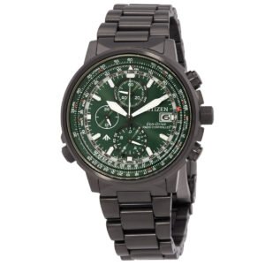 Citizen Promaster Chronograph Green Dial Men's Watch AT8304-57W