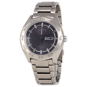 Citizen Super Titanium Eco-Drive Grey Dial Men's Watch AW0060-54H