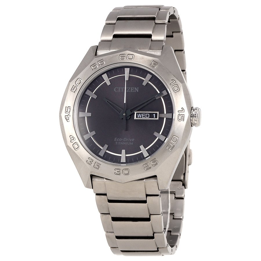 Citizen Super Titanium Eco-Drive Grey Dial Men's Watch AW0060-54H