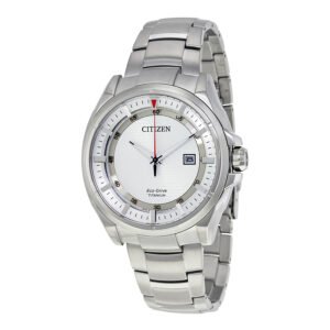 Citizen Eco-Drive Titanium Sapphire Crystal Silver Dial Men's Watch AW1400-52A