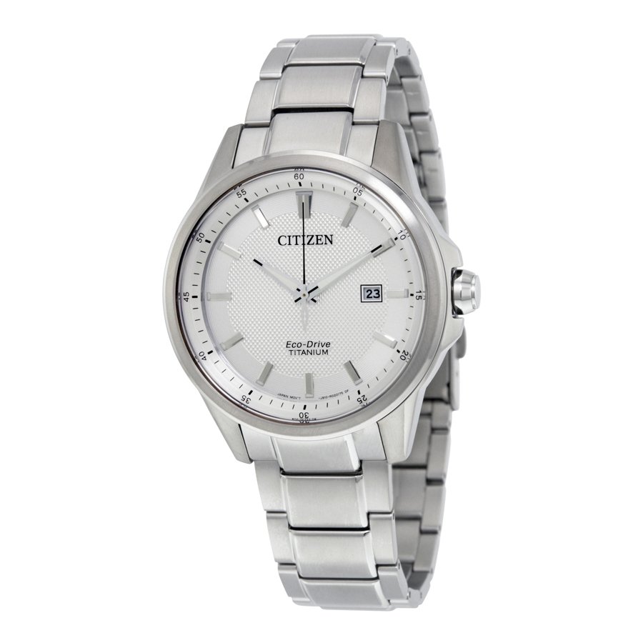 Citizen TI + IP Eco-Drive Silver Dial Men's Watch AW1490-50A