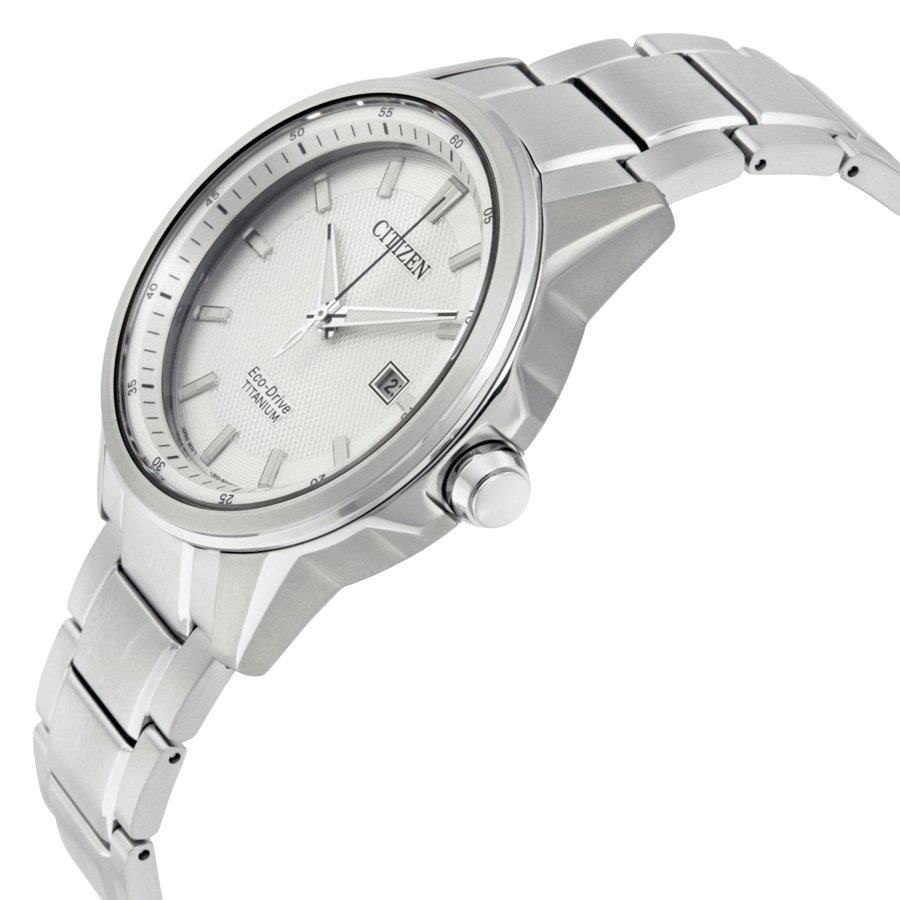Citizen TI + IP Eco-Drive Silver Dial Men's Watch AW1490-50A - Image 2