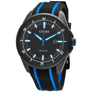 Citizen Drive Black Dial Black Silicone Men's Watch AW1605-09E