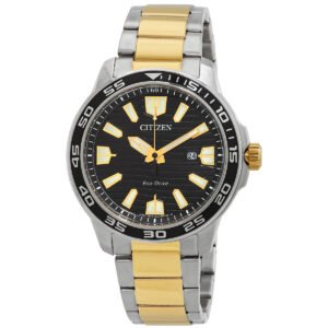 Citizen Eco-Drive Black Dial Two-Tone Men's Watch AW1704-82E