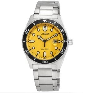 Citizen Eco-Drive Yellow Dial Men's Watch AW1760-81Z