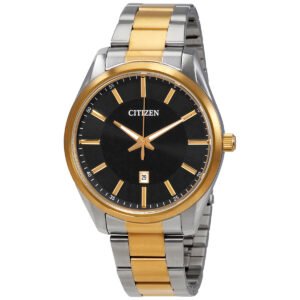 Citizen Quartz Black Dial Two-tone Men's Watch BI1034-52E