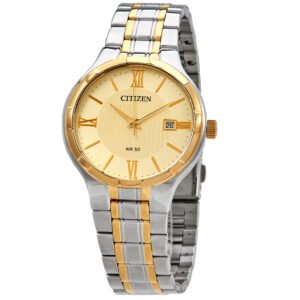 Citizen Quartz Champagne Dial Stainless Steel Men's Watch BI5024-54P