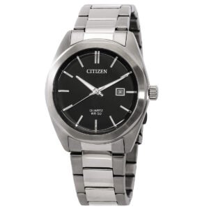 Citizen Quartz Stainless Steel Black Dial Men's Watch BI5110-54E