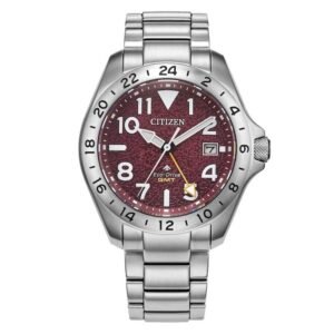 Citizen Promaster Land GMT Eco-Drive Red Dial Men's Watch BJ7150-50W