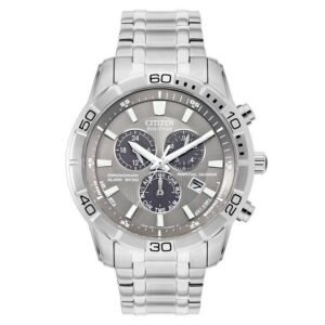 Citizen Eco Drive Perpetual Chronograph Quartz Grey Dial Men's Watch BL5450-54H