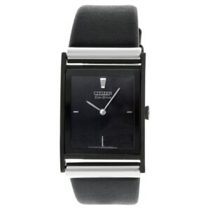 Citizen Eco-Drive 180 Black Dial Black Leather Men's Watch BL6005-01E